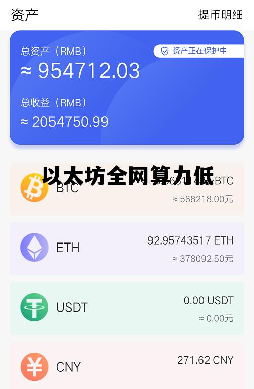 以太坊全网算力增加 以太坊全网算力低