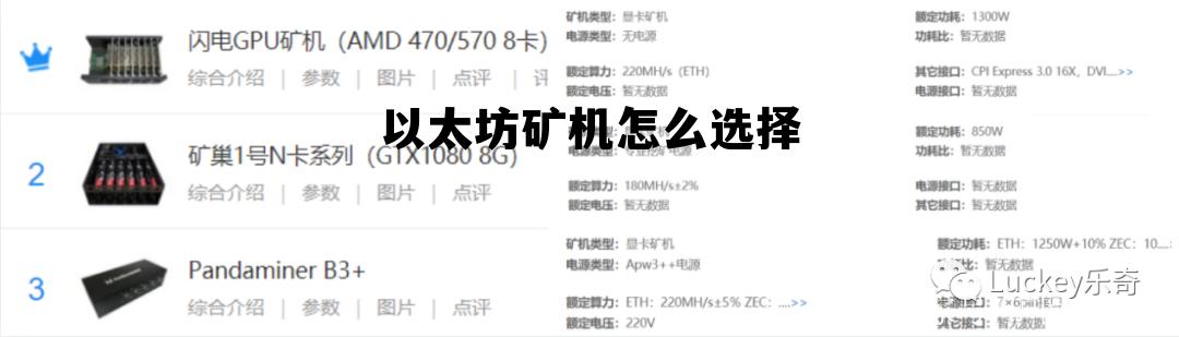 2021以太坊矿机配置清单 以太坊矿机怎么选择